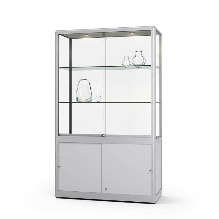 Glasvitrine mit Unterschrank